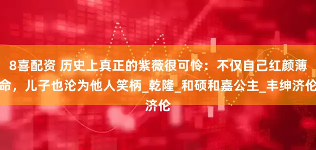 8喜配资 历史上真正的紫薇很可怜：不仅自己红颜薄命，儿子也沦为他人笑柄_乾隆_和硕和嘉公主_丰绅济伦